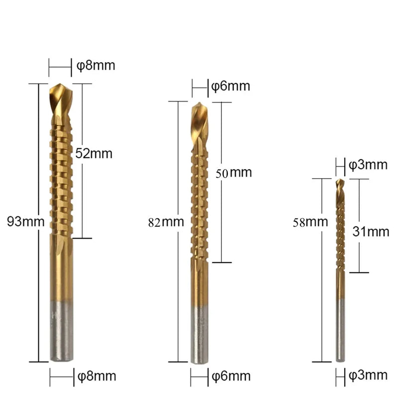 StepDrill - Conjunto Brocas Escalonadas e Brocas Fresas em Titanio Reforçado