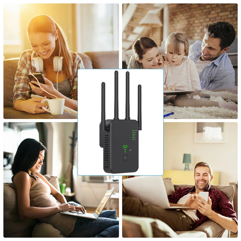 Repetidor  e Amplificador de Sinal wi-fi Sem Fio, 1200mbps, Banda Dupla, 2.4g, 5g,  802.11ac,