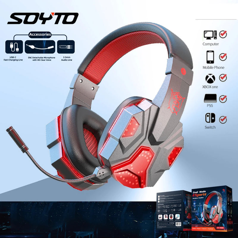 HeadsetGamer - Fone de ouvido sem fio Bluetooth com cancelamento de ruído