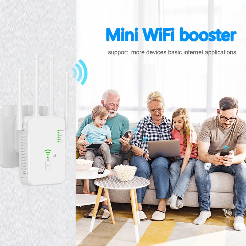 Repetidor  e Amplificador de Sinal wi-fi Sem Fio, 1200mbps, Banda Dupla, 2.4g, 5g,  802.11ac,