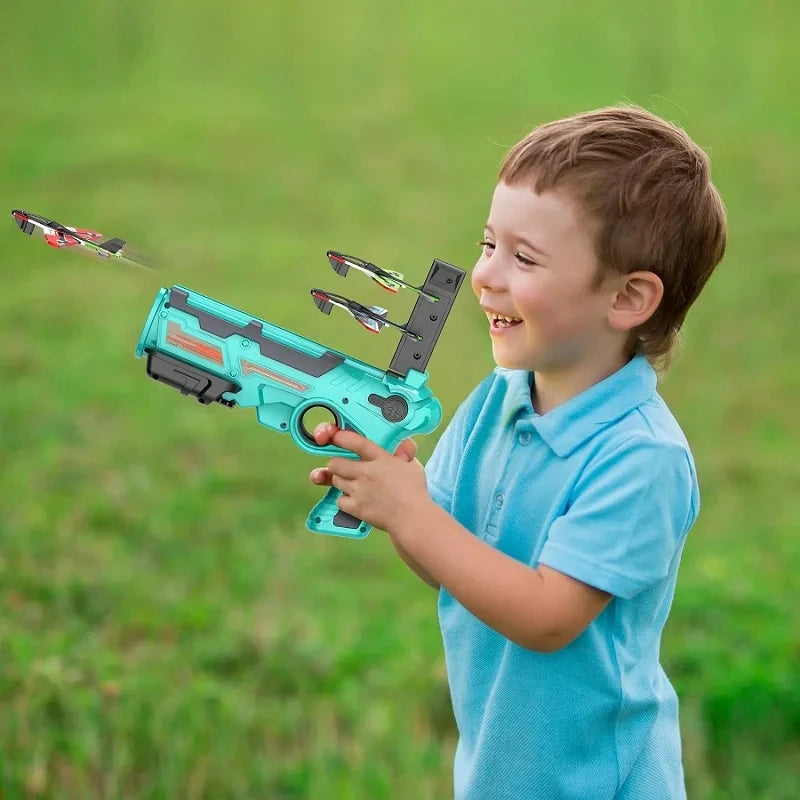 ChildrenToy - Conjunto de Aeronaves, Pistola de Propulsão de Aero Naves Brinquedo Infantil